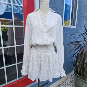 NWT Camila Coehlo White Button-Up Swimsuit Cover Up